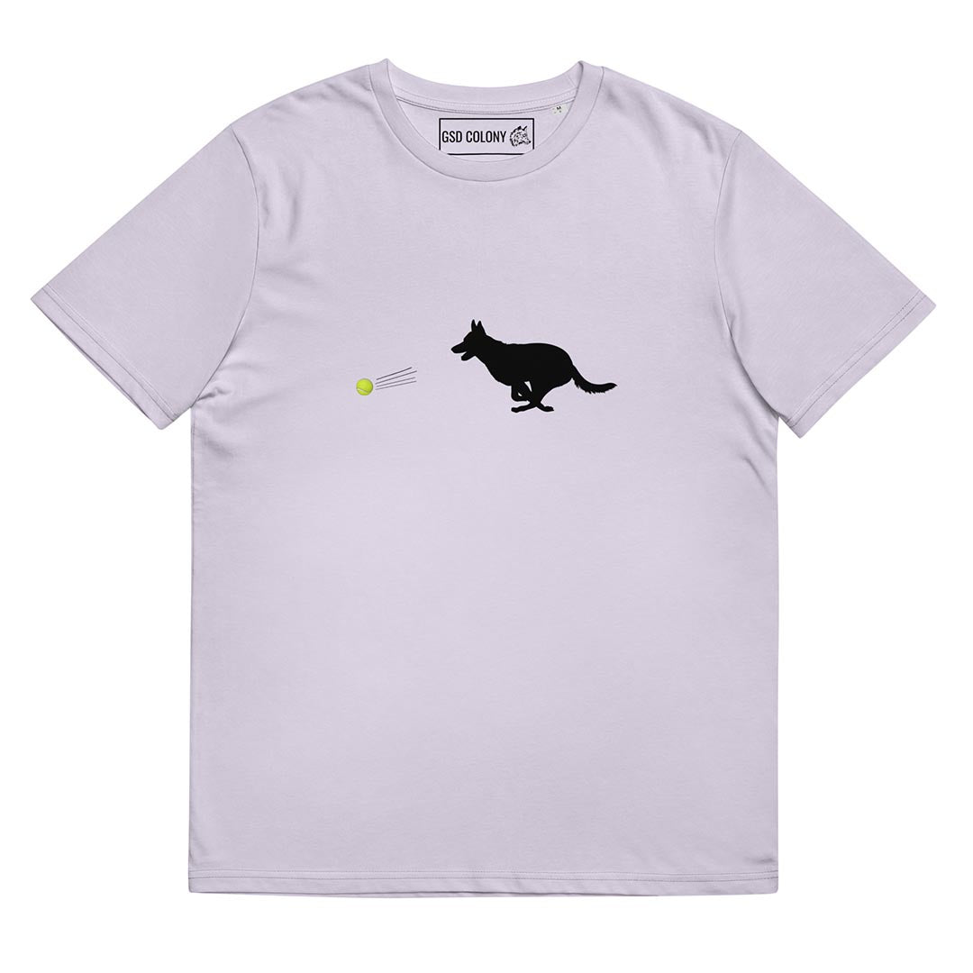 Ball chaser German Shepherd lovers T-Shirt lavender color - GSD Colony