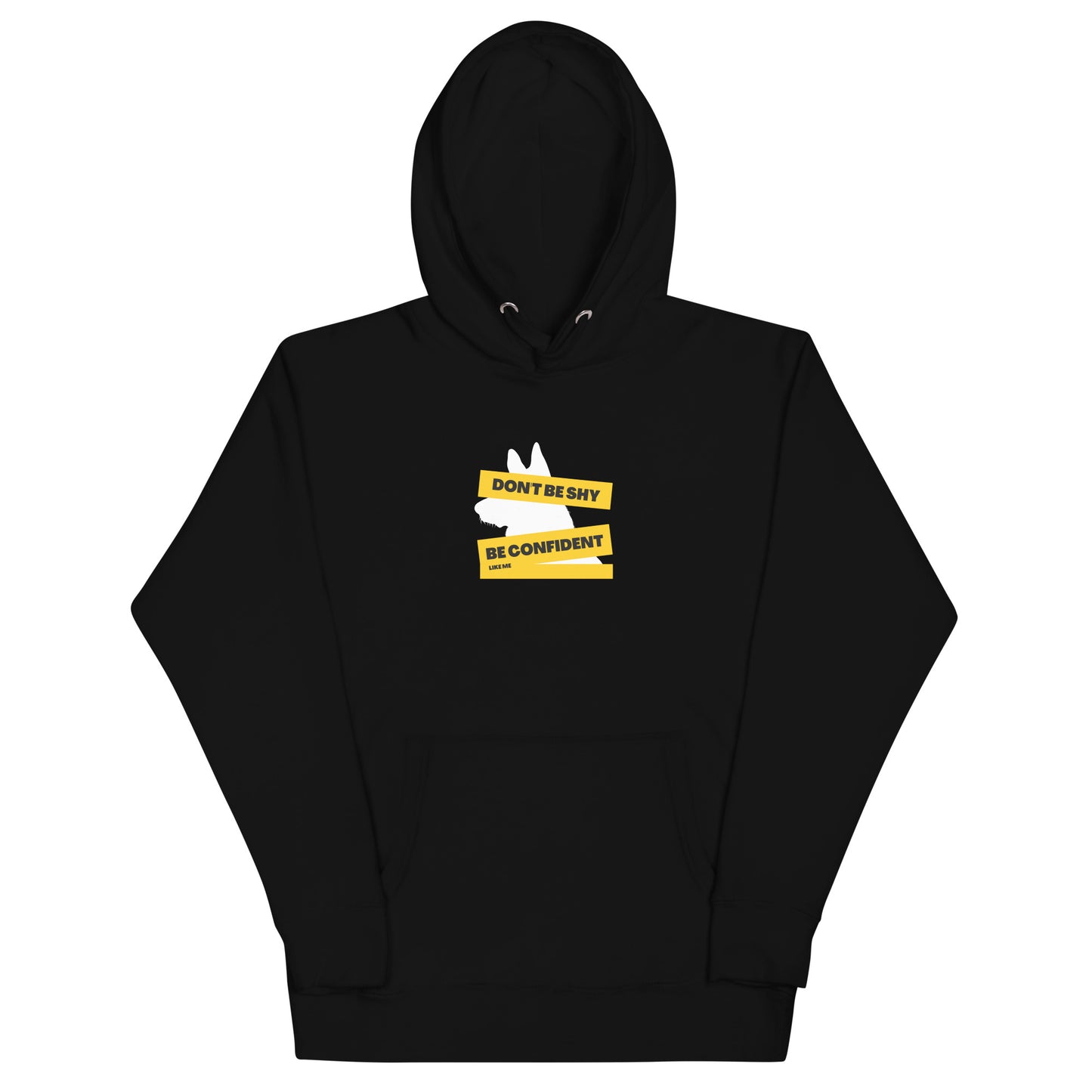 Be confident like me German Shepherd Hoodie, Black Color - GSD Colony