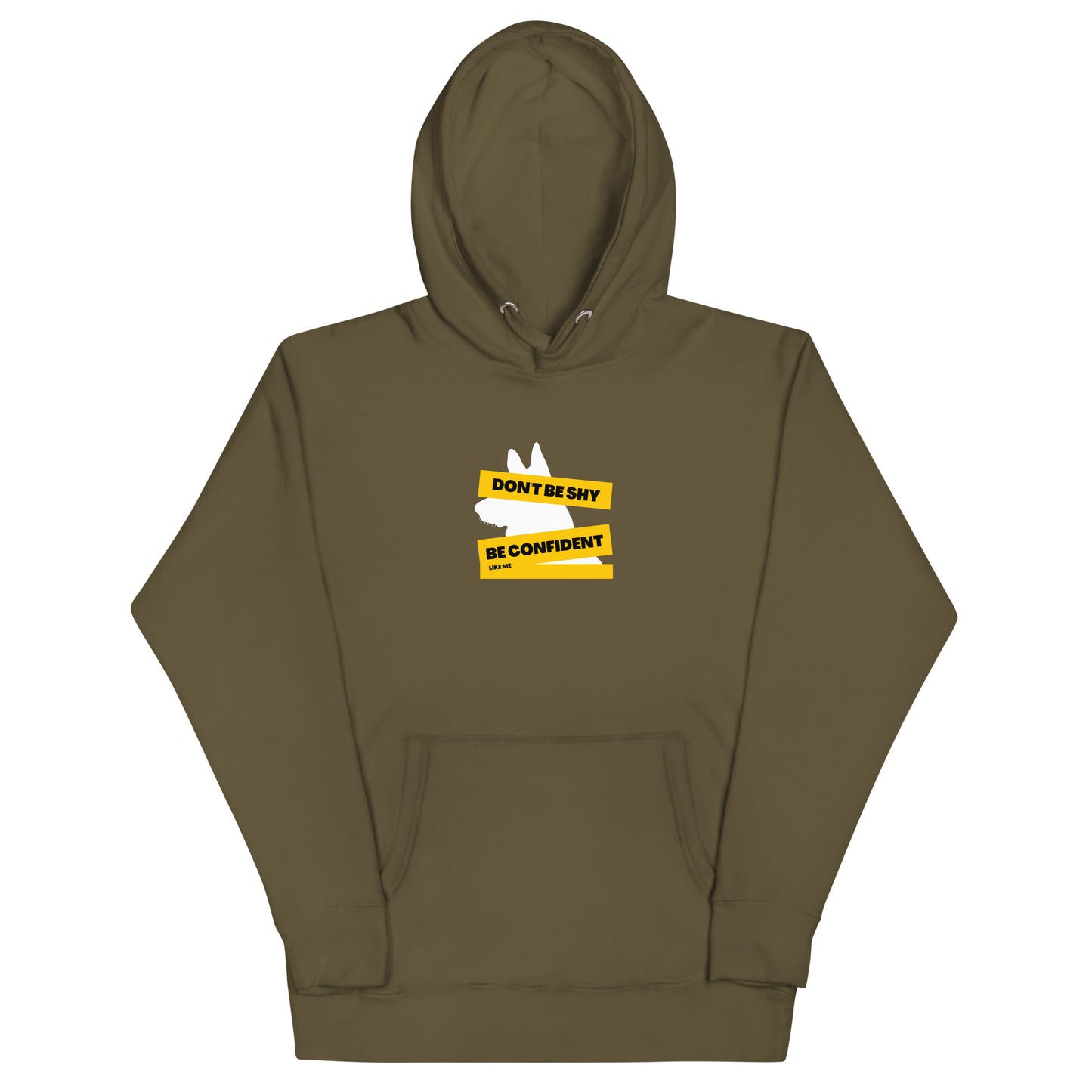 Be confident like me German Shepherd Hoodie, Green Color - GSD Colony