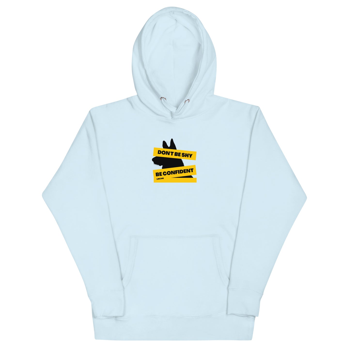 Be confident like me German Shepherd Hoodie, Light Blue Color - GSD Colony
