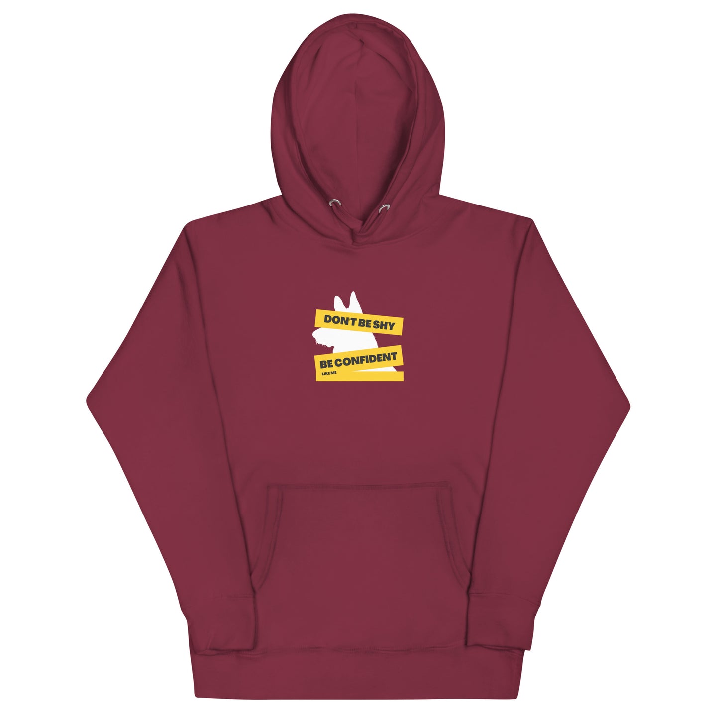 Be confident like me German Shepherd Hoodie, Red Color - GSD Colony
