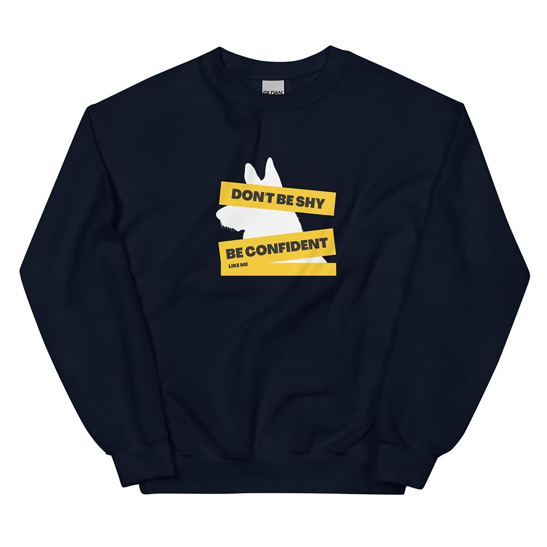 Be confident like me German Shepherd lovers sweatshirt blue color - GSD Colony
