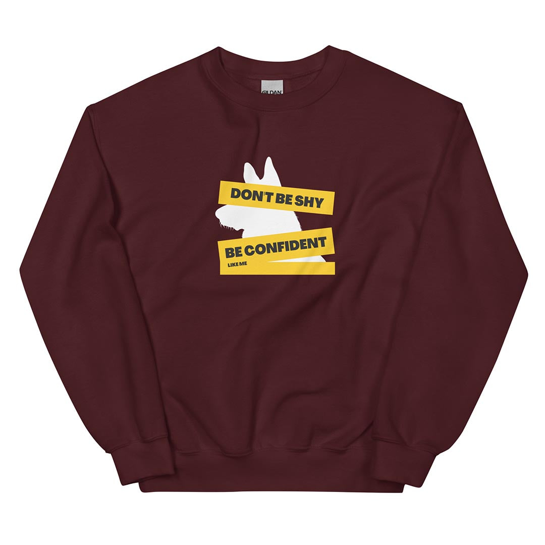 Be confident like me German Shepherd lovers sweatshirt red color - GSD Colony