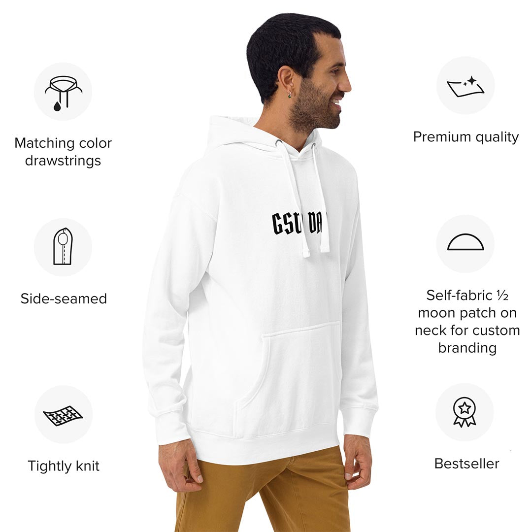 Benefits of GSD Dad hoodie for German Shepherd owners and lovers, white color - GSD Colony