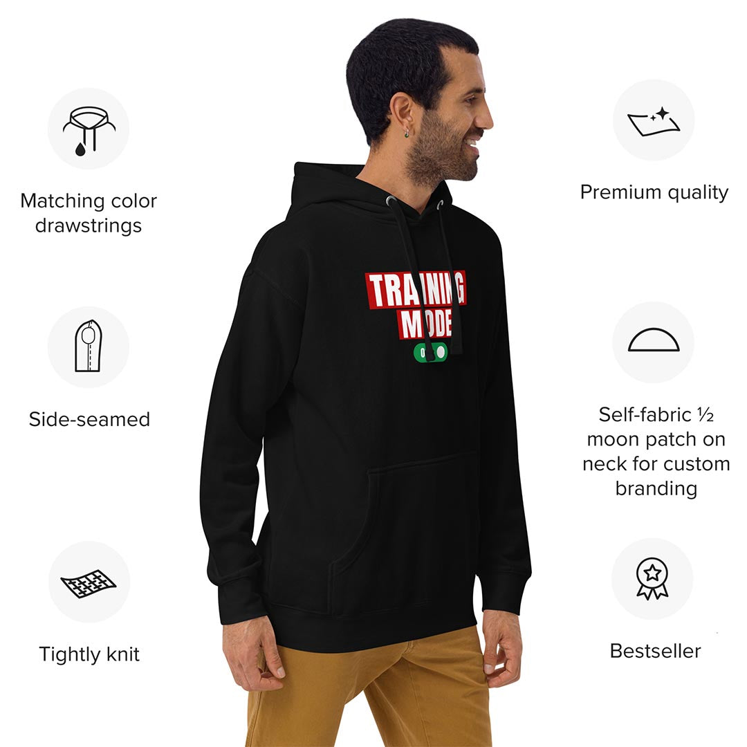 Benefits of Training mode on dog lover owner hoodie, black color - GSD Colony