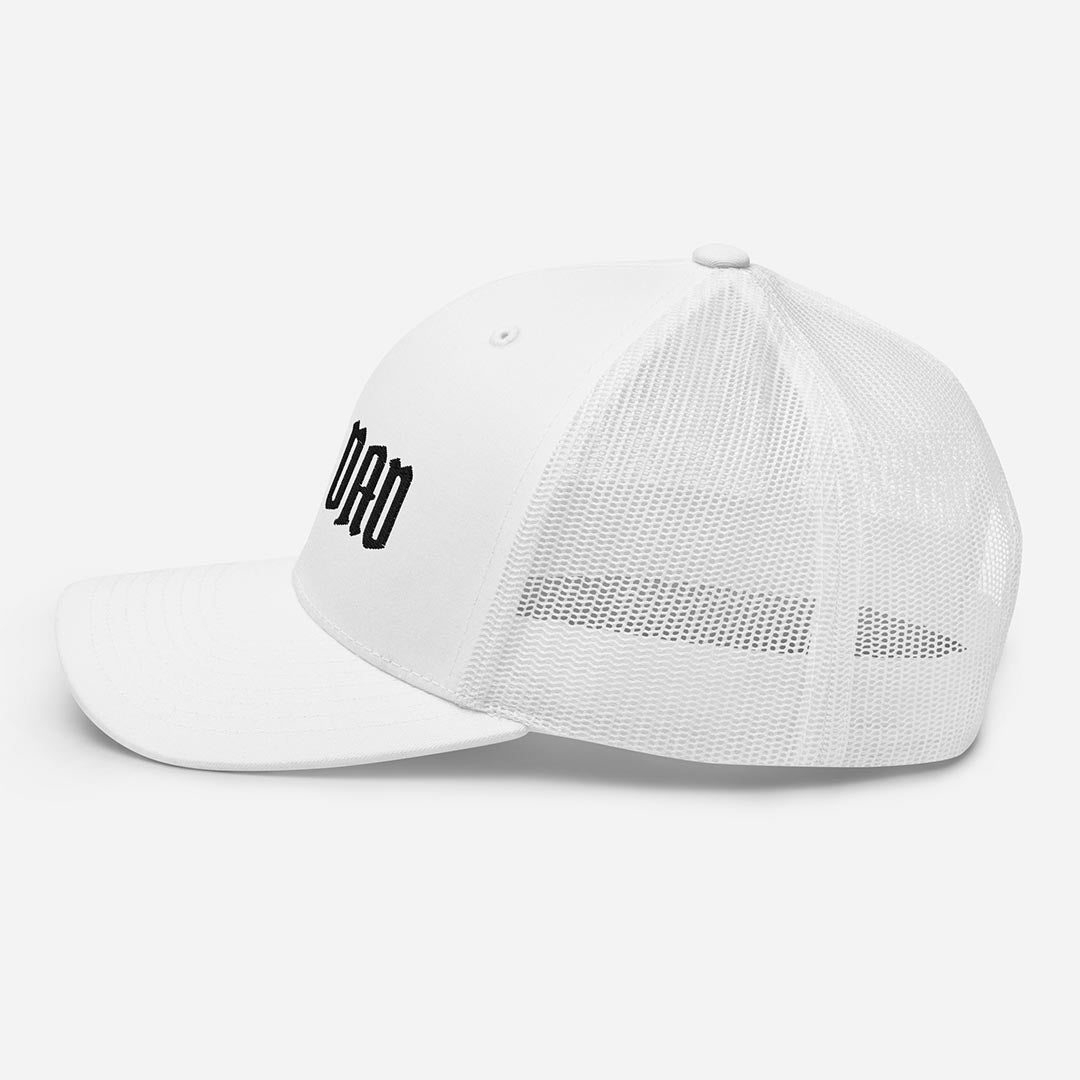 Dog dad trucker hat mode for German shepherd lovers and owners, white color - GSD Colony