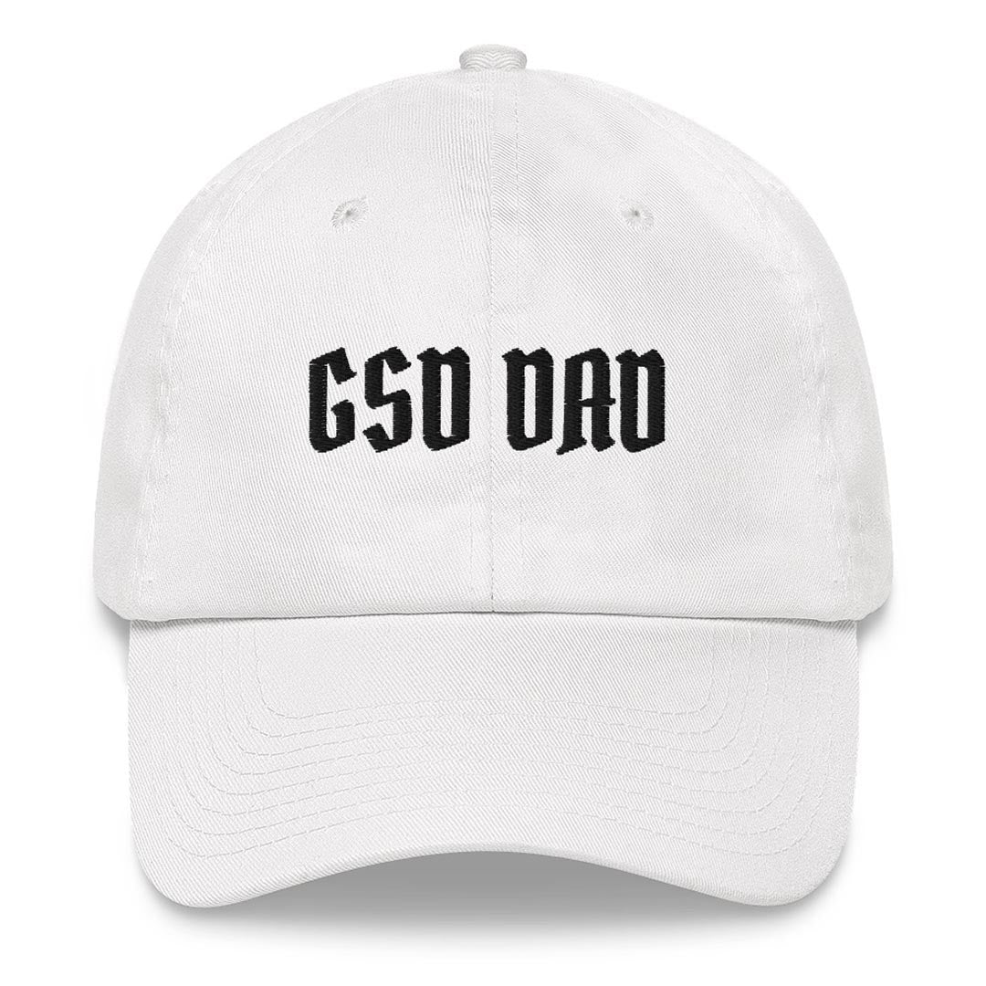 GSD Dad hat made for German Shepherd lovers and owners, white color - GSD Colony