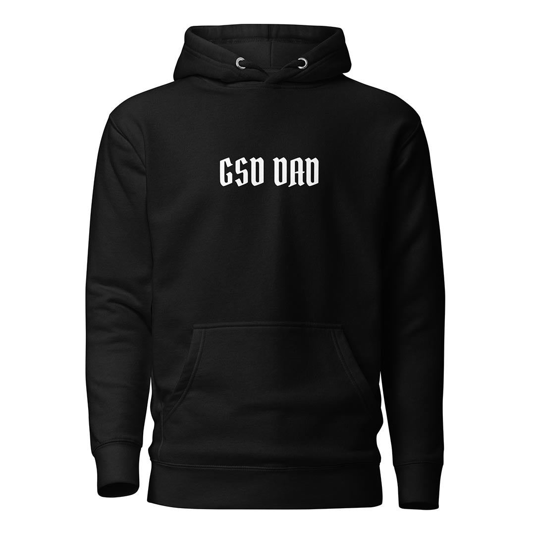 GSD Dad hoodie for German Shepherd owners and lovers, black color - GSD Colony