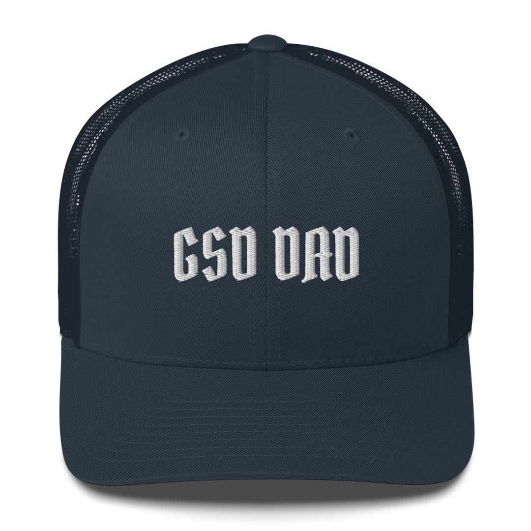 GSD Dad trucker cap made for German Shepherd lovers and owners, navy blue color - GSD Colony