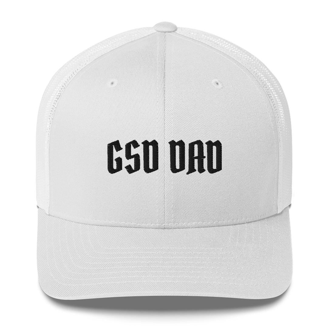 GSD Dad trucker cap made for German Shepherd lovers and owners, white color - GSD Colony