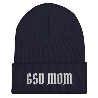 GSD Mom Beanie hat made for German Shepherd lovers and owners, navy blue  color - GSD Colony