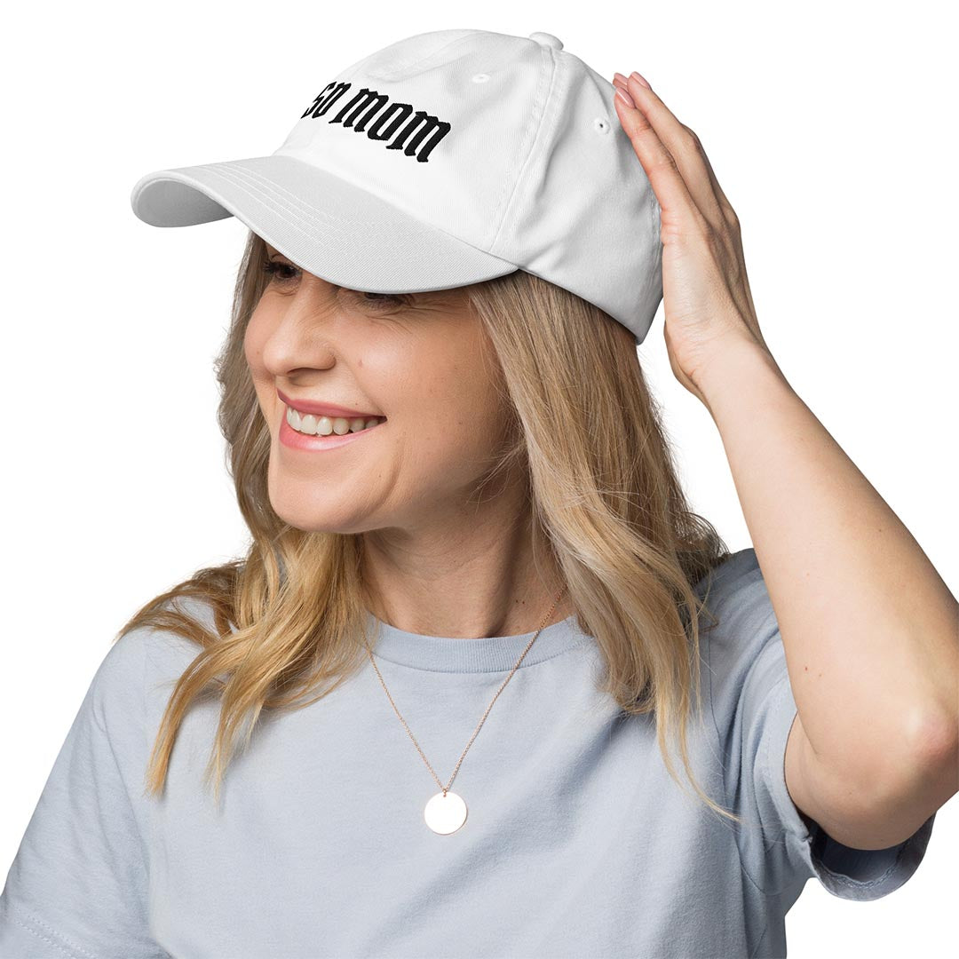 GSD Mom hat for German Shepherd lovers and owners, white color - GSD Colony