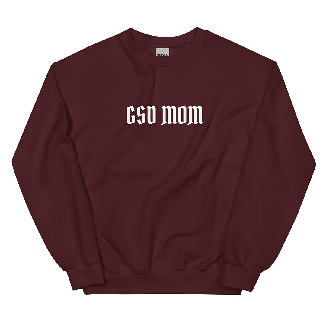 GSD Mom Sweatshirt for German Shepherd lovers, red color - GSD Colony