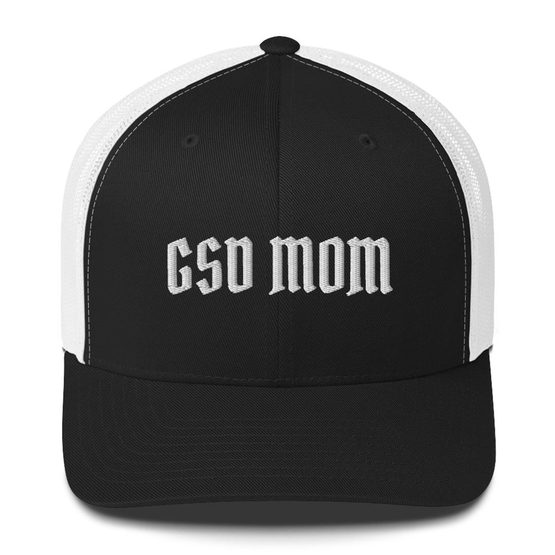 GSD Mom trucker hat made for German Shepherd lovers and owners, black and white  color - GSD Colony