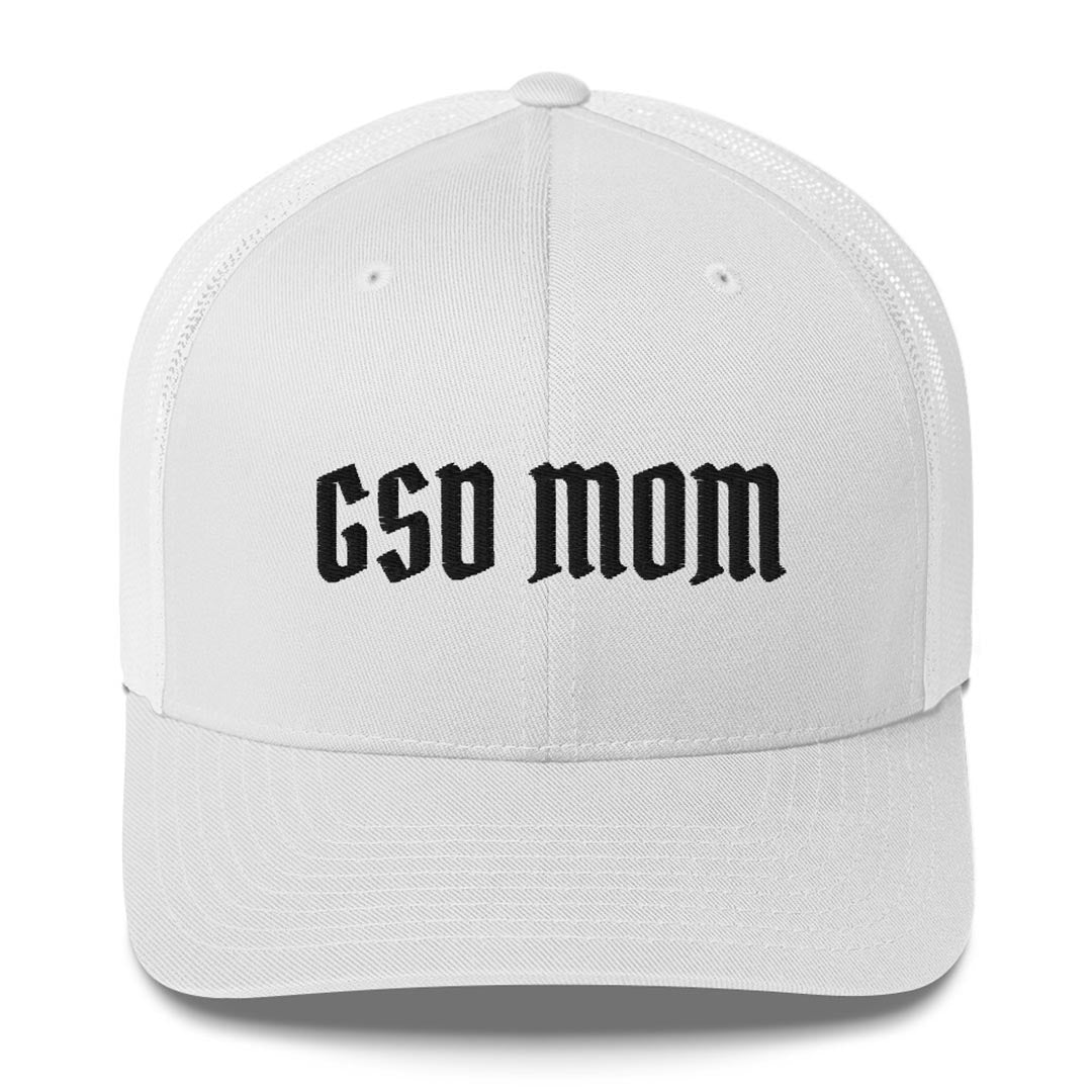 GSD Mom trucker hat made for German Shepherd lovers and owners, white color - GSD Colony