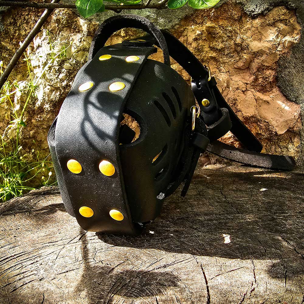 Leather tactical German Shepherd muzzle 2
