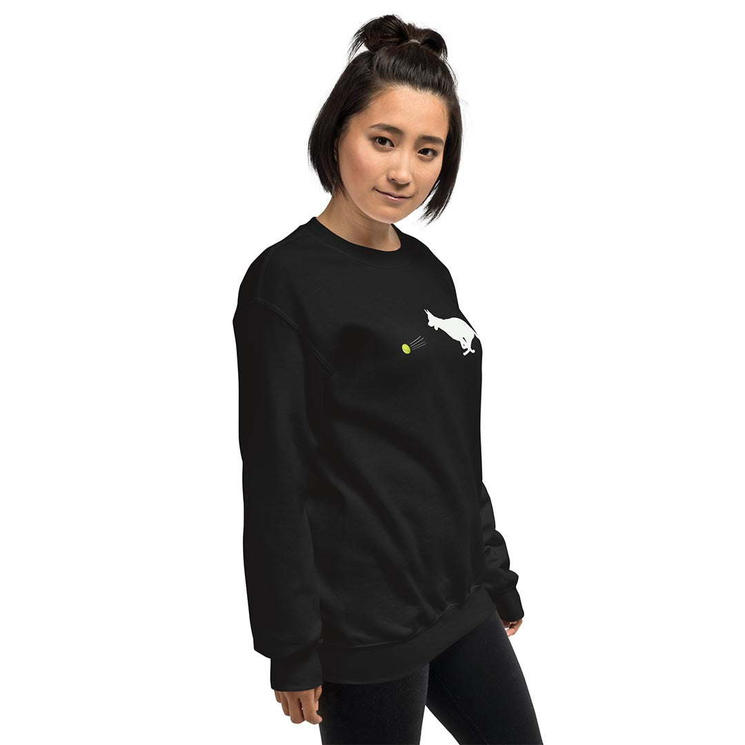 Model in Ball chaser German Shepherd lovers sweatshirt black color - GSD Colony