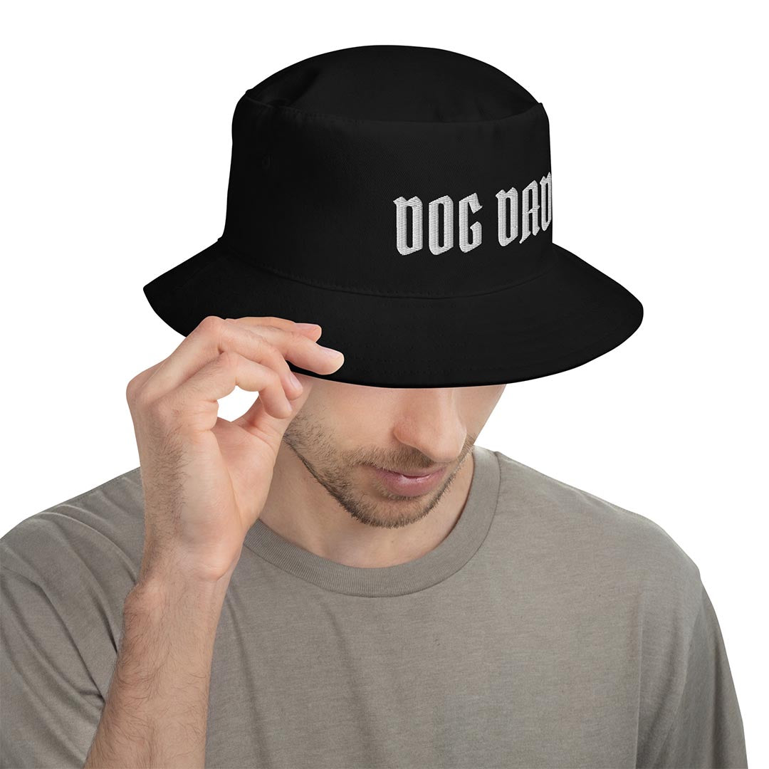 Dog Dad Bucket Hat made for German Shepherd lovers and owners, black color - GSD Colony