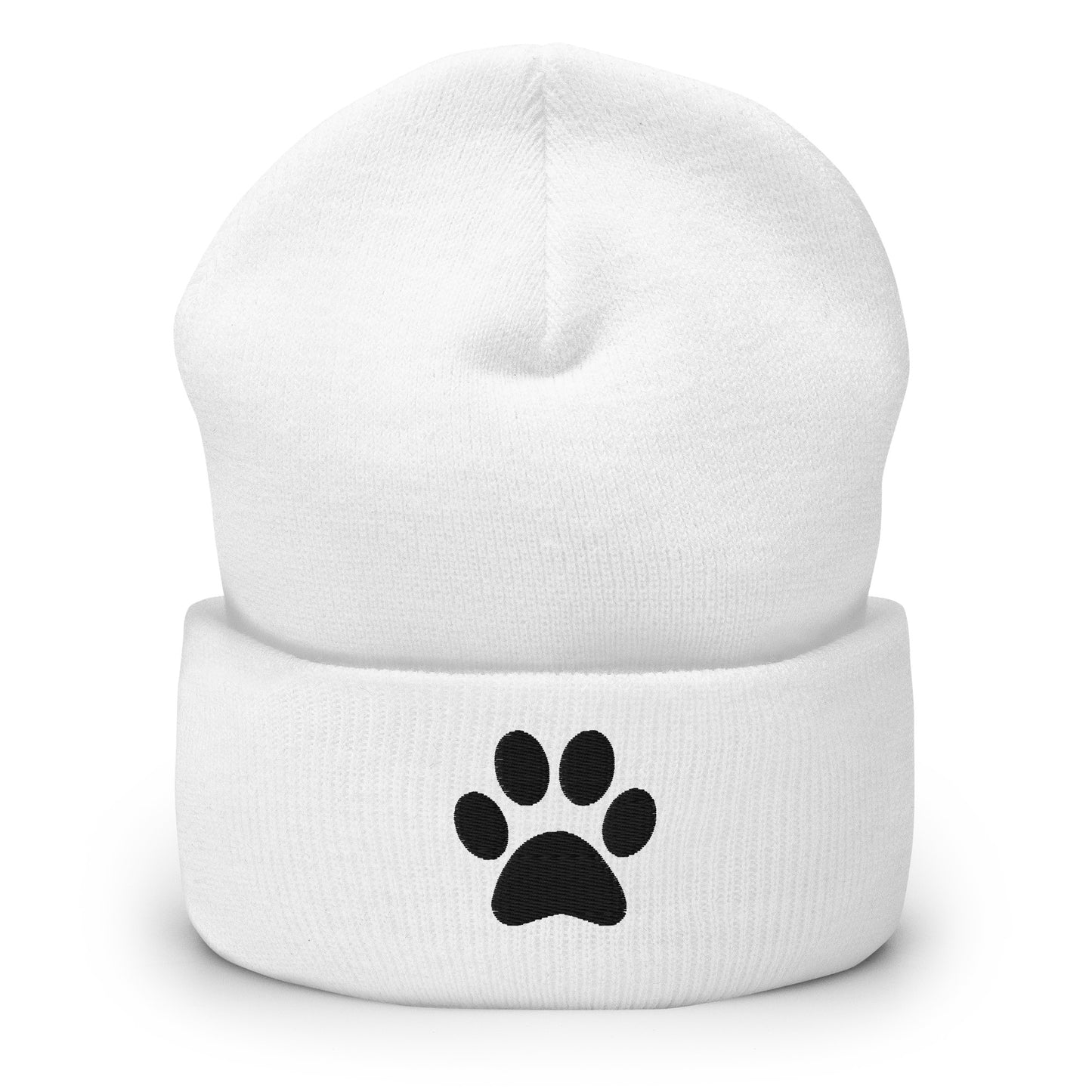Paw Beanie hat for German Shepherd lovers and owners, white color - GSD Colony