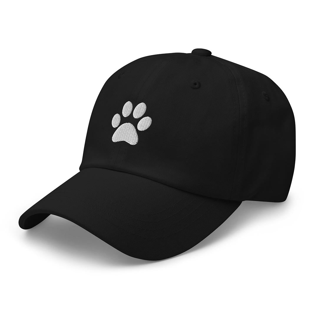 Paw print dad hat made for German Shepherd lovers and owners, black color - GSD Colony