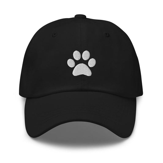 Paw print dad hat made for German Shepherd lovers and owners, black color - GSD Colony