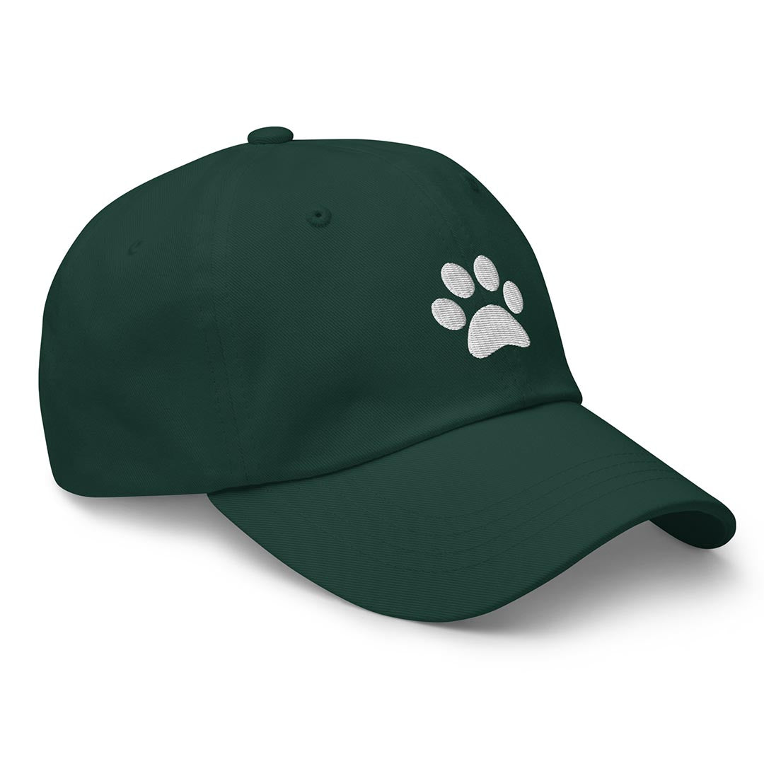 Paw print dad hat made for German Shepherd lovers and owners, green color - GSD Colony