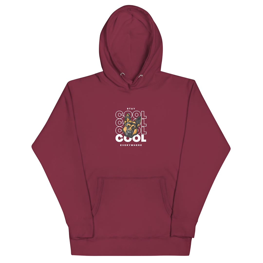 Stay cool German Shepherd premium red hoodie - GSD Colony