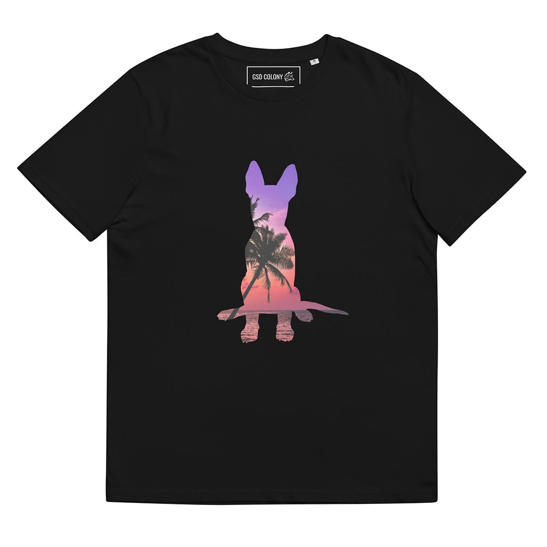 Summer GSD T-Shirt made for German Shepherd lovers and owners, black color - GSD Colony