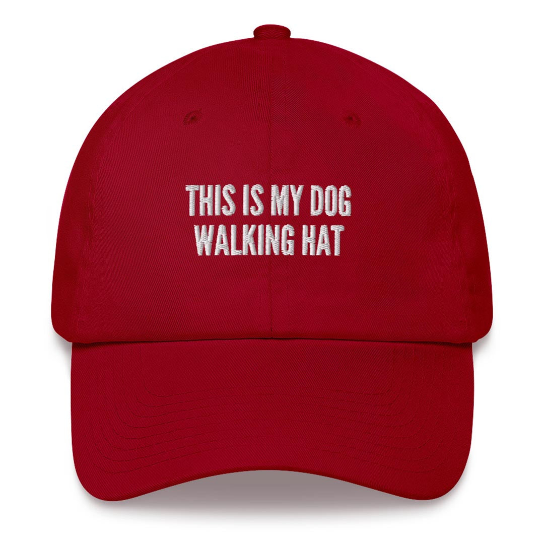 This is my dog walking hat made for German Shepherd lovers and owners, red color - GSD Colony