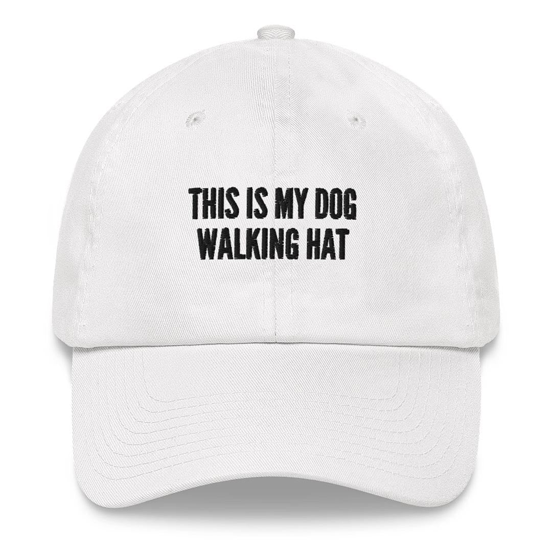 This is my dog walking hat made for German Shepherd lovers and owners, white color - GSD Colony