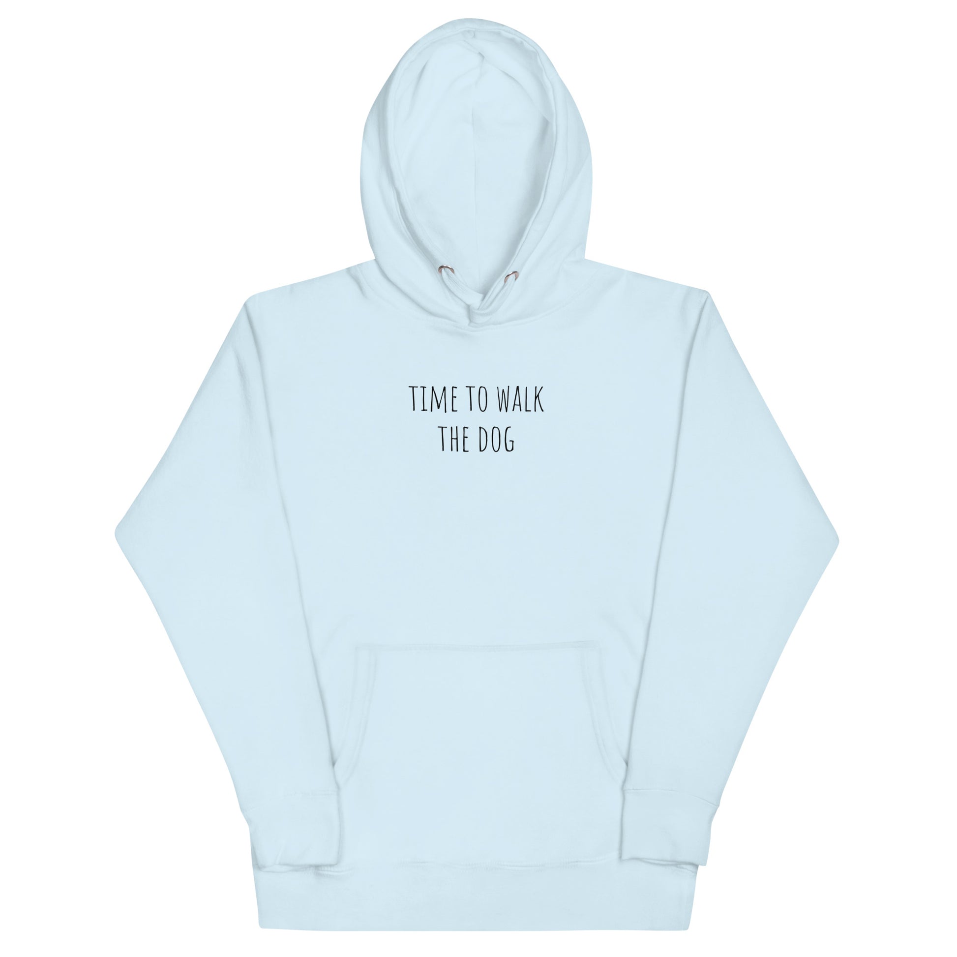 Time to walk the dog German Shepherd lover hoodie light blue color - GSD Colony