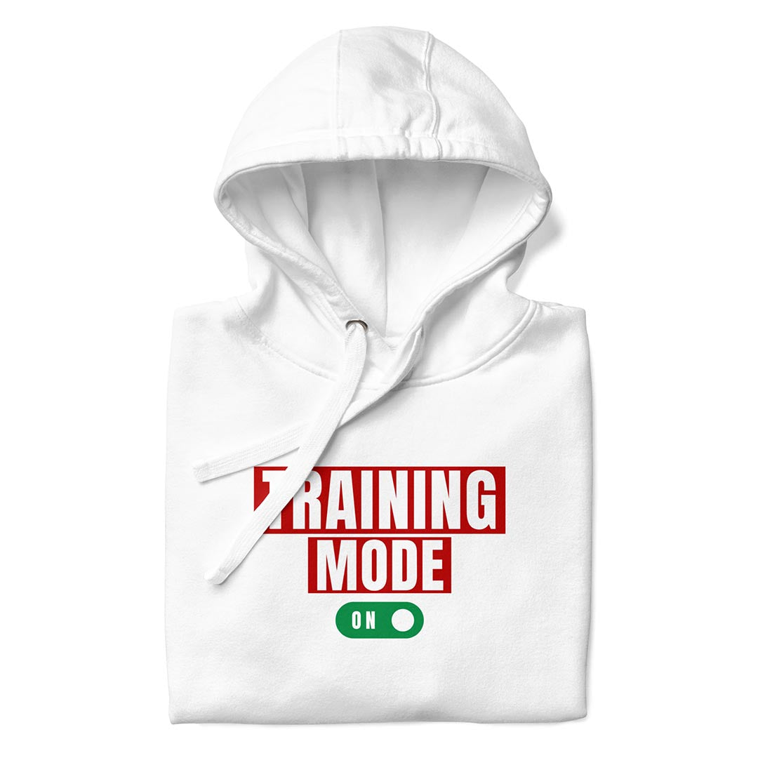 Training mode on dog lover owner hoodie, white color - GSD Colony