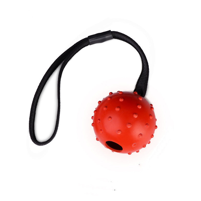 Ballbea® German Shepherd Training ball on rope - red color