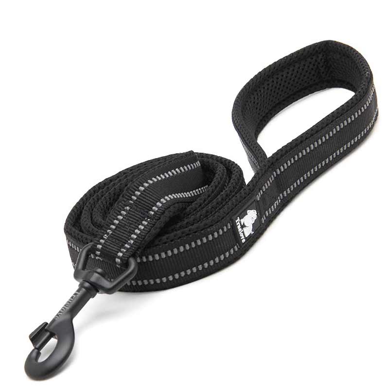 Black Soft German Shepherd Dog Leash - GSD Colony Shop