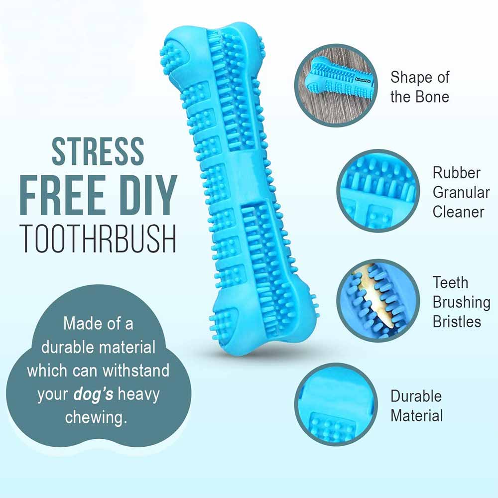 German shepherd Dental Blue Bone Dog Toy For Clean Dog Teeth