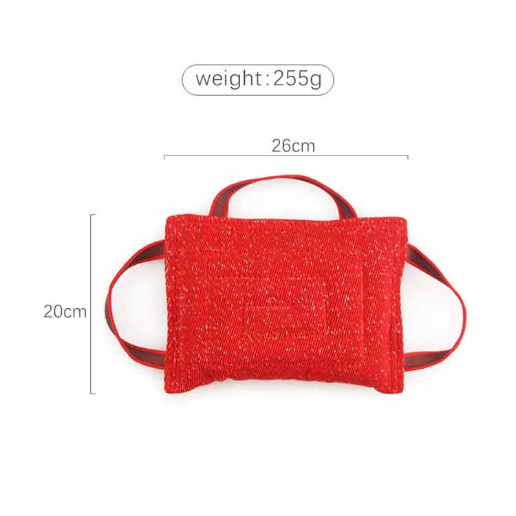 Dimensions of GSD Colony Training Dog Red Pillow