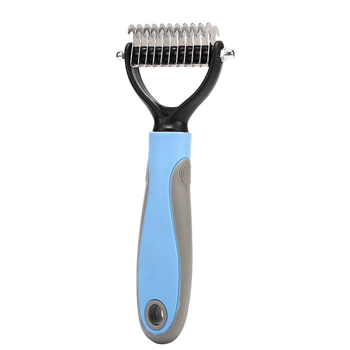Durable German Shepherd Best Grooming Hair Brush for Dog, No Pain Grooming Blue Brush