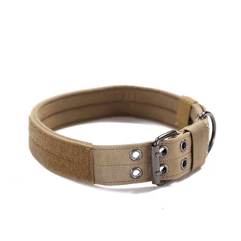 German Shepherd Military K9 Dog Khaki Collar with Handle
