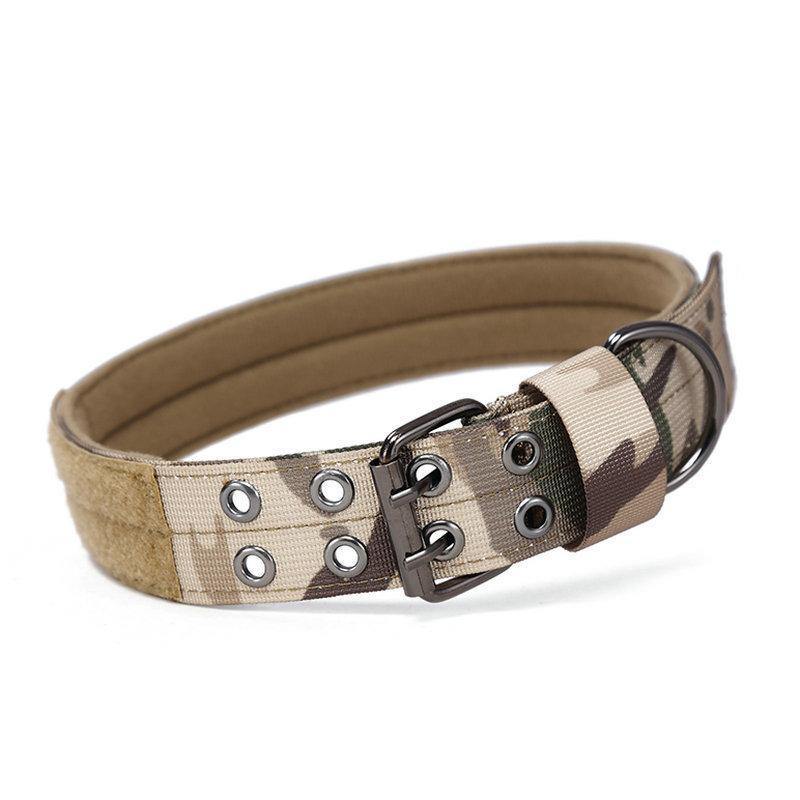 German Shepherd Military K9 Dog Camouflage Collar with Handle, GSD Colony Tactical Collar