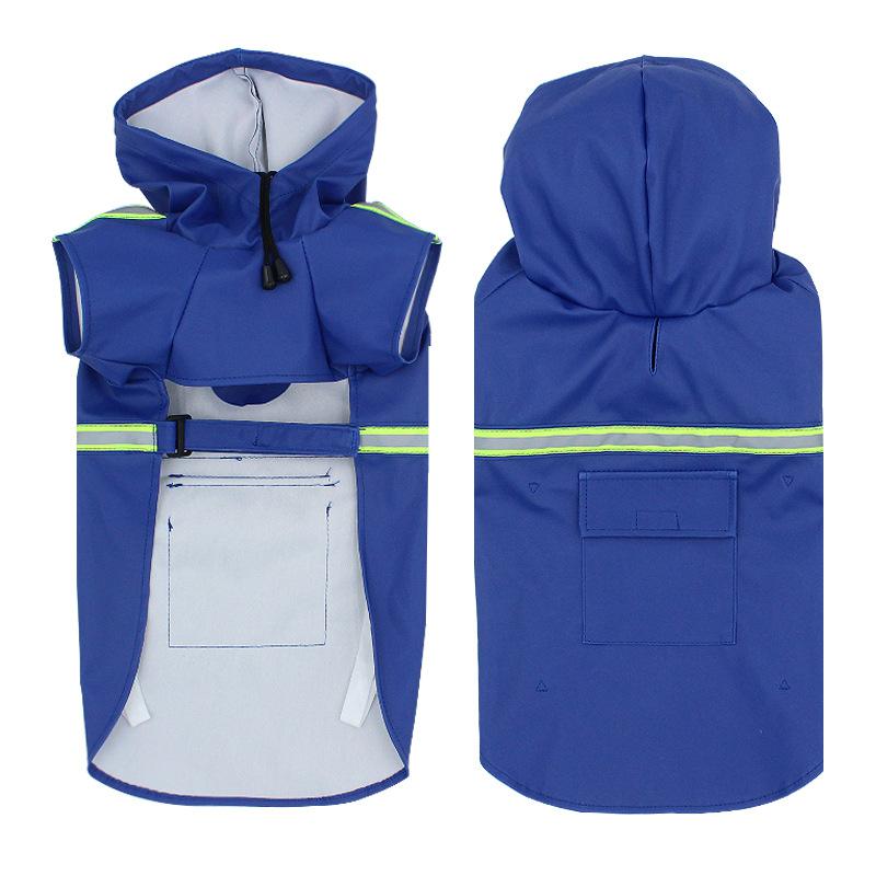 German Shepherd dog waterproof blue raincoat - GSD Colony