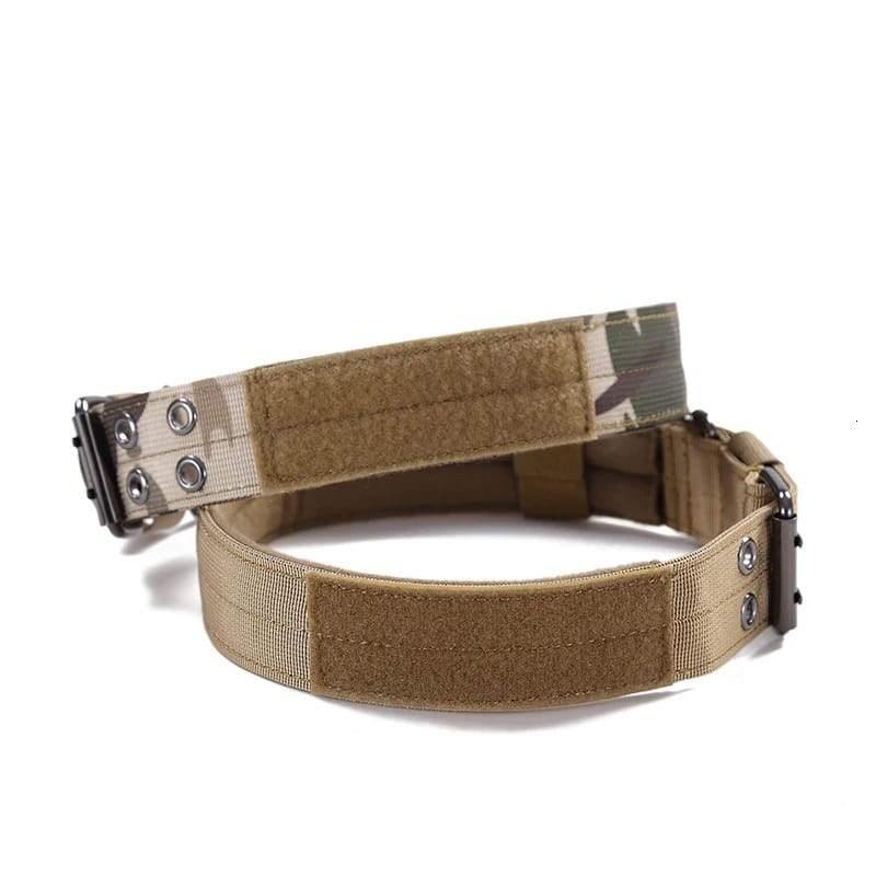 German Shepherd Military K9 Dog Camouflage Collar with Handle