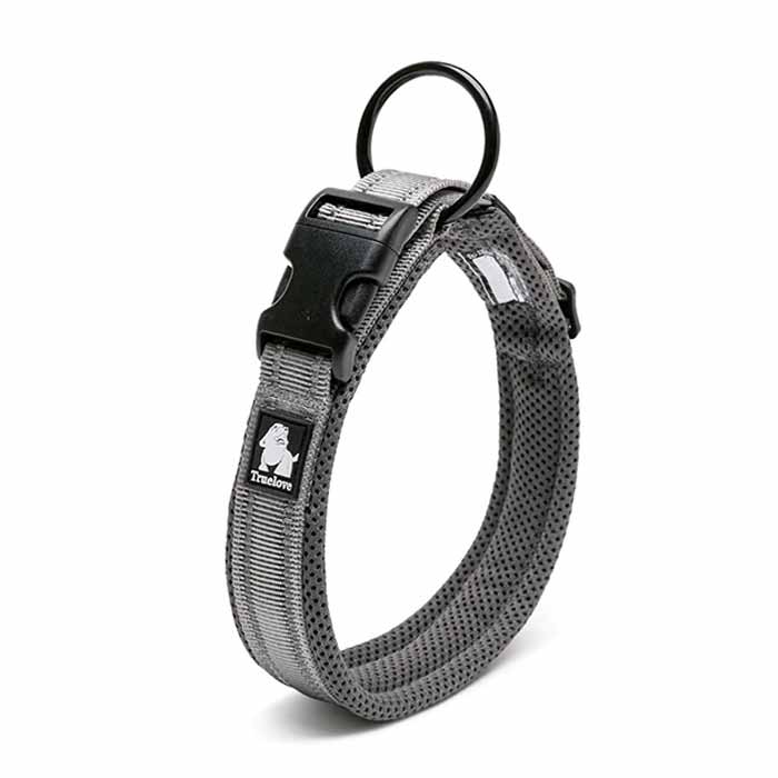 German Shepherd Dog Reflective and Soft Grey Collar - GSD Colony Shop