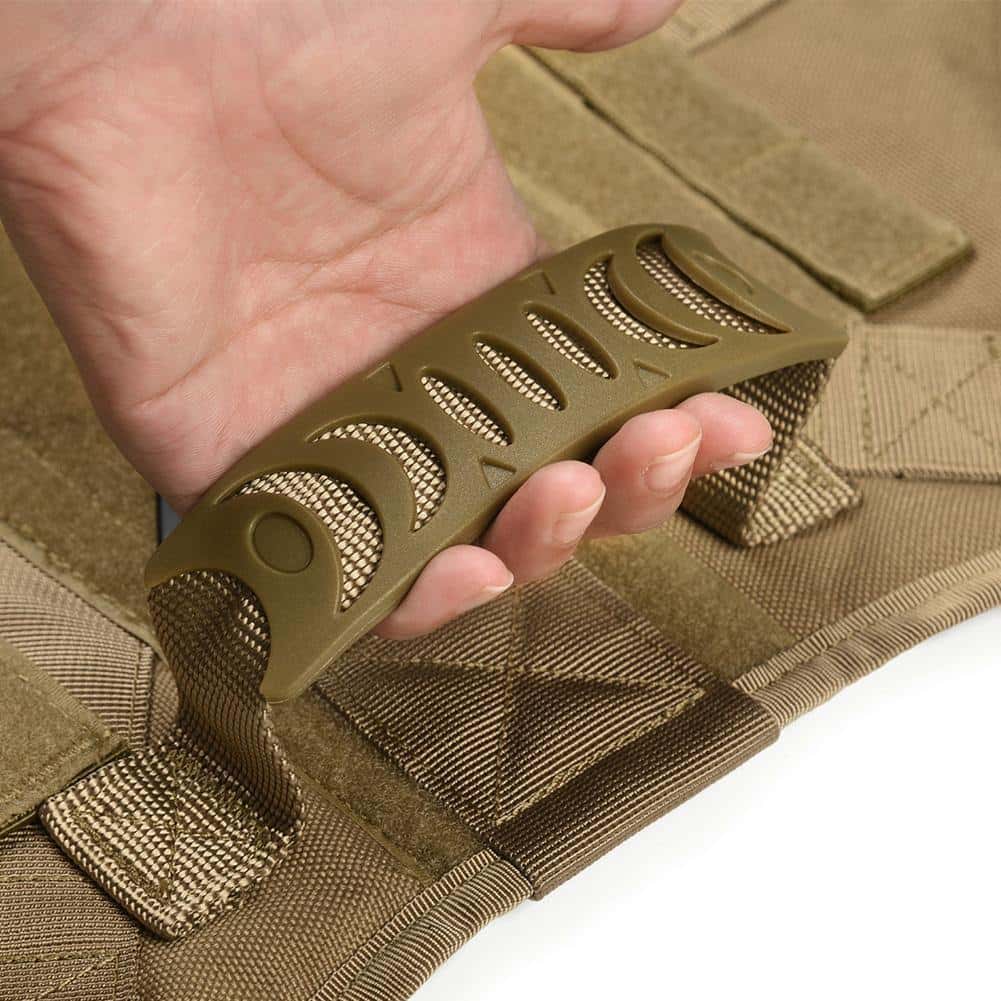 Handle of Khaki Military K9 Harness fog German Shepherd Dog