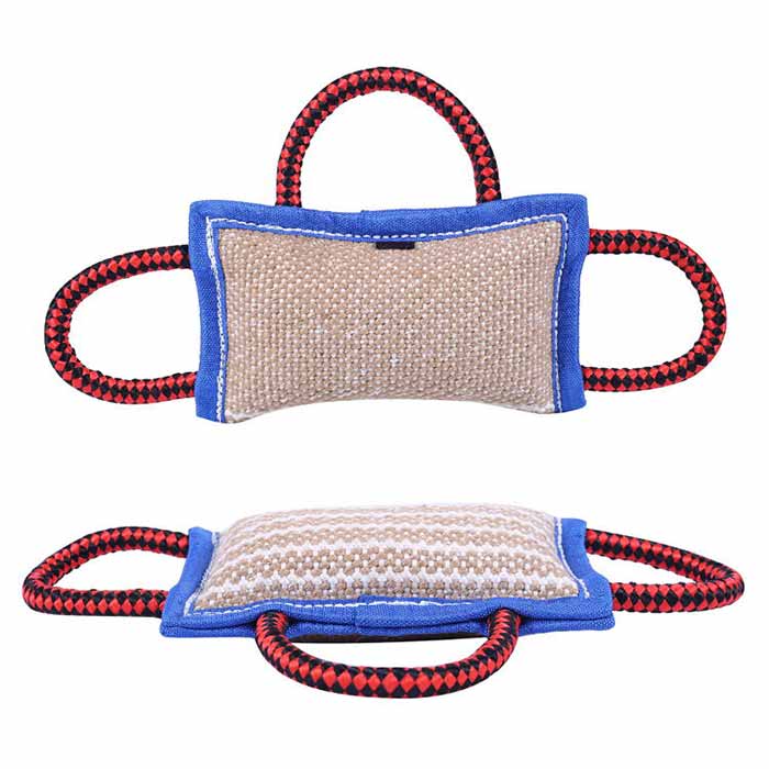 Jute Bite training Pillow for German Shepherd Dog, Tug War Pillow Toy - GSD Colony Shop