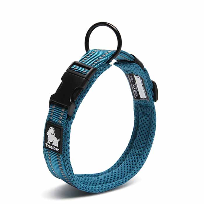 German Shepherd Dog Reflective and Soft Blue Collar - GSD Colony Shop