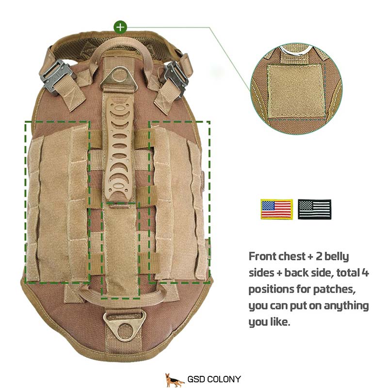 Patch places on tactical AIRLIFTE German Shepherd harness - GSD Colony