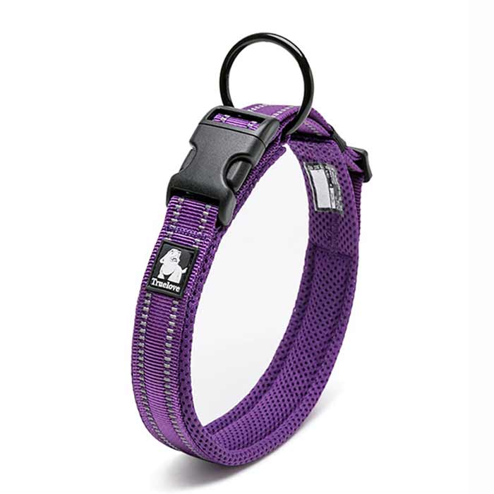 German Shepherd Dog Reflective and Soft Purple Collar - GSD Colony Shop