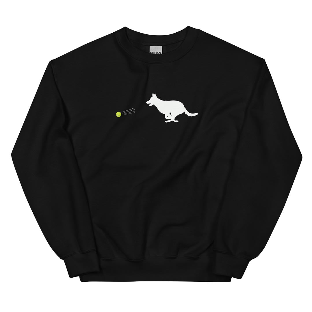 Ball chaser German Shepherd lovers sweatshirt black color - GSD Colony
