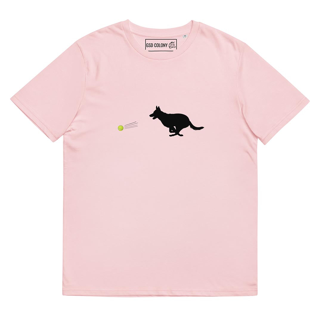 Ball chaser German Shepherd lovers T-Shirt pink color - GSD Colony