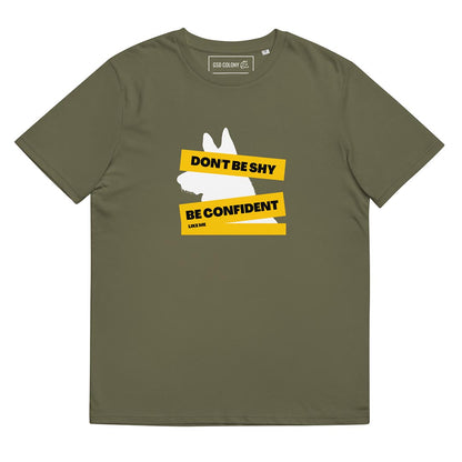 Be confident like me German Shepherd Tshirt green color - GSD Colony